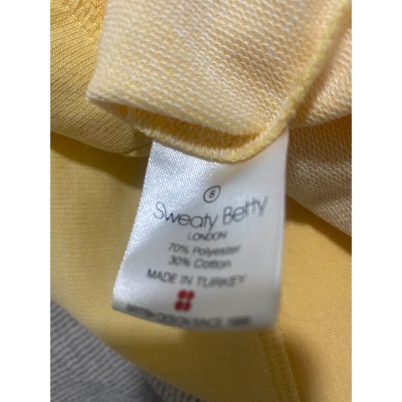 SWEATY BETTY Chelsea Crop Yellow Sweatshirt Small - Picture 8 of 8